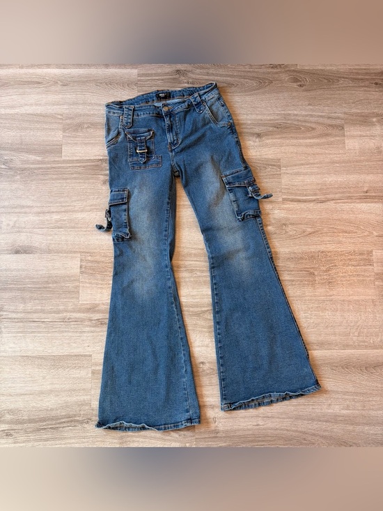 American Bazi Denim - American Bazi wide leg cargo denim jeans